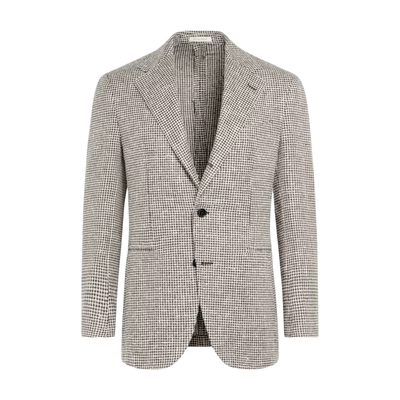 Suitsupply中棕色亚麻混纺西服