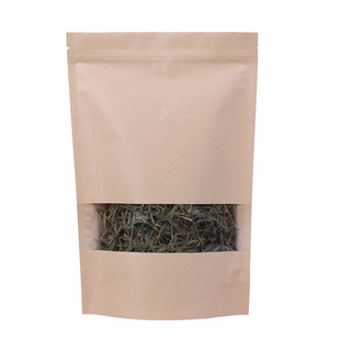 开窗牛皮纸袋自封袋食品袋加厚茶叶干果零食样品袋密封包装袋定制