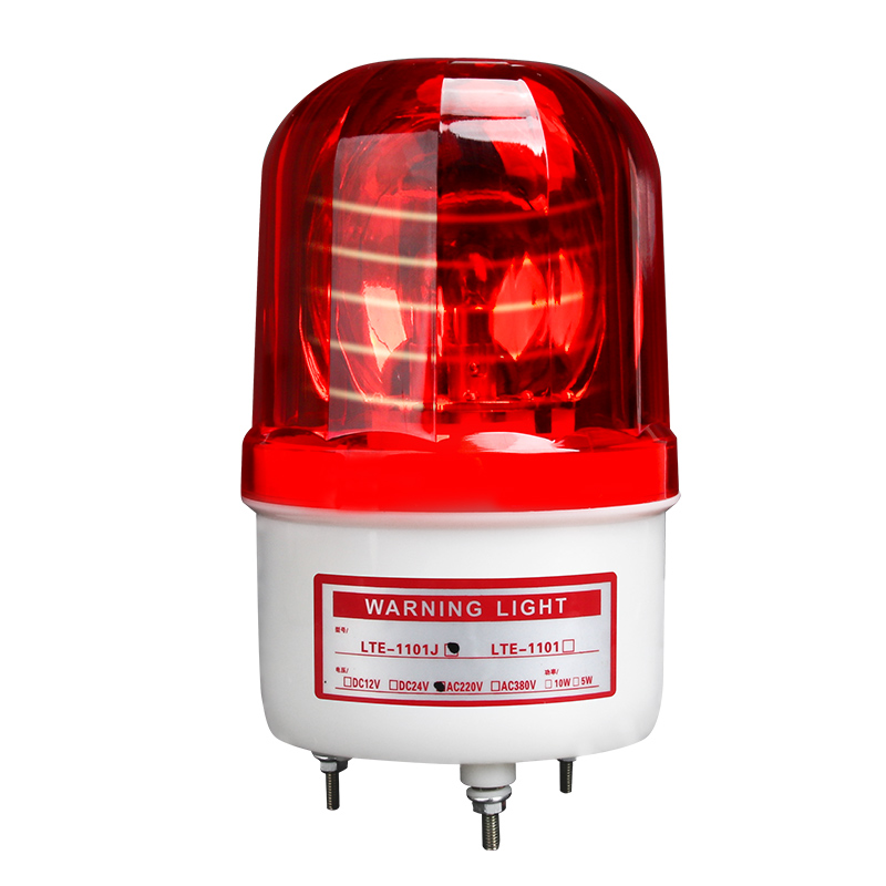 LTE-1101J声光报警器220V旋转警示灯24V12闪烁爆闪警报信号闪光灯