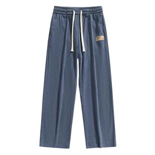 男士裤子春秋冬款潮牌灯芯绒卫裤男宽松直筒阔腿加绒运动休闲长裤