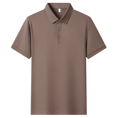 汤米纯色男士短袖翻领珠地棉T恤