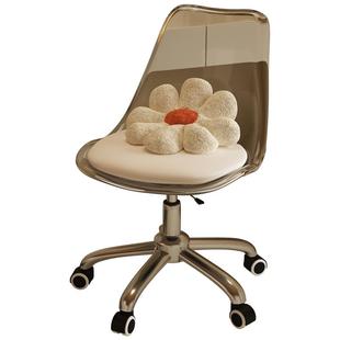 三梦网红化妆椅女生卧室轻奢高级化妆凳透明2024新款梳妆台凳子