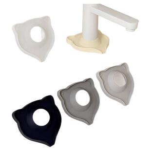 小猫水龙头沥水垫硅胶防溅卫生间导流挡水家用窄边厨房水槽沥水垫