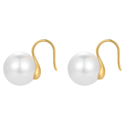 S999纯银施家珍珠耳环轻奢耳钉女