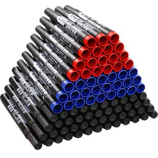 澳娃红色记号笔不掉色防水防油红大头笔单头粗油性笔粗笔不可擦马克笔物流快递专用粗头签到笔打码标签标记笔