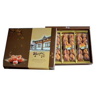 出口韩国柿饼流心柿子饼降霜农家手工制作非富平柿饼礼盒装