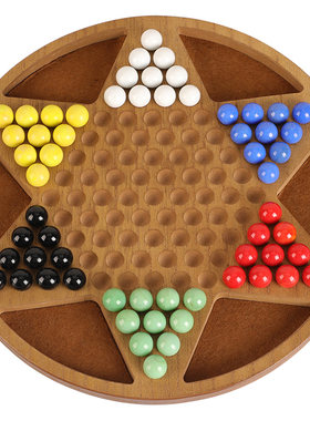 高档木制儿童益智跳棋