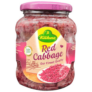 德国进口泡菜Kuhne Sauerkraut冠利酸椰菜Red Cabbage腌红椰菜
