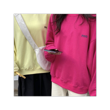 韩国ins少女亮色奶油黄鹅黄色卫衣1