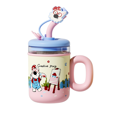 bablov玻璃吸管杯女生高颜值水杯