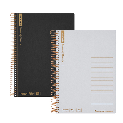 日本满乐文牛皮纸螺旋装订记事本