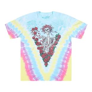 正版Grateful Dead感恩而死乐队vintage摇滚短袖扎染T恤l官方现行