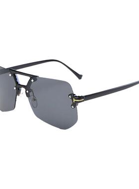 李承同款透明色无框眼镜个性时尚