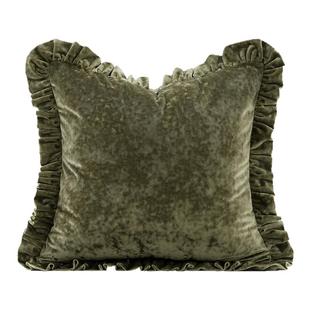 柏洛斯High luxury『浅影』高端绿色渐变背靠枕高级感样板间沙发