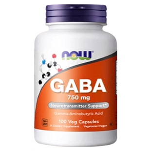 美国now foods诺奥 γ-氨基丁酸GABA伽玛胶囊500mg100粒 膳食营养