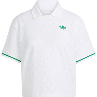 Adidas/阿迪达斯官方正品三叶草女士翻领运动透气POLO衫JM4734
