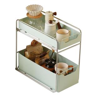 柜子分层架子置物架双层收纳宿舍主机抽拉式柜内空间利用深柜零食