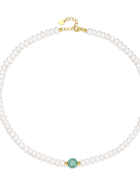 翡翠珍珠项链母亲节七夕礼物送礼