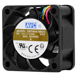AVC暴力4020 12V 0.5A 4CM机箱电源交换机滚珠PWM风扇DBTA0420B2U