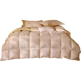 水星家纺90白鸭绒羽绒被抗菌防螨冬季加厚保暖被子国风被芯床品