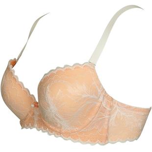 古今内衣女3/4蕾丝花边罩杯上托聚拢透气风格文胸内衣女0I8130