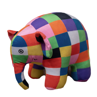 花格子大象艾玛玩偶小挂件毛绒玩具儿童绘本教具启蒙早教公仔儿童