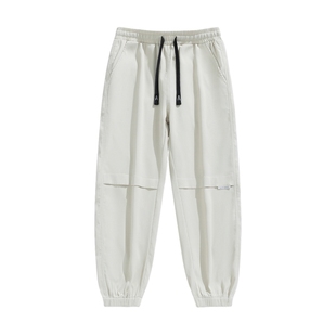 男士卡其色加绒加厚裤子男款冬季宽松休闲长裤束脚裤2025新款男裤