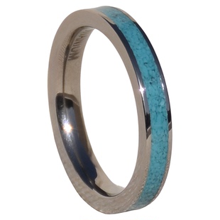 绿松石戒指男女天然宝石时尚高级感食指尾戒纯钛耐腐蚀戒情侣对戒