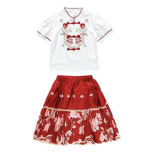 女童夏季马面裙套装2026新款女宝宝新中式夏装国风汉服儿童演出服