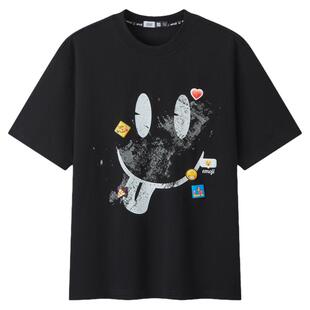 王安宇同款l森马emoji™联名270g重磅纯棉T恤26新款涂鸦印花短袖