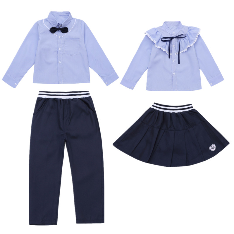 新款儿童长袖表演服中小学生英伦风大合唱校班服幼儿园演出服套装
