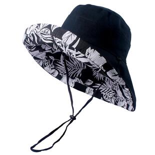 遮阳帽防晒女大沿时尚防紫外线旅游休闲帽子大檐可折叠度假太阳帽