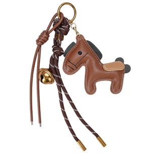 【弥野造物】皮质复古马上有钱 miu系包包挂件精致小马挂饰女礼物