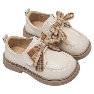 女童公主鞋2026春季新款女孩小皮鞋洋气单鞋配裙子真皮儿童乐福鞋