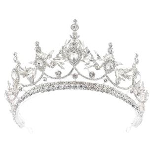 皇冠世家!薇薇安设计大皇冠复古金色韩式高档大皇冠圆形发冠头饰