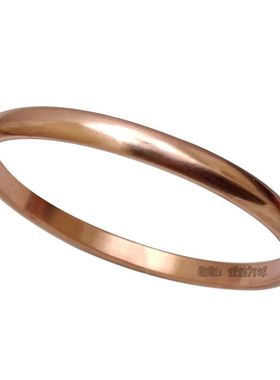 定制代加工手工抛光泥鳅背开口闭口5毫米宽紫铜红铜手镯纯铜手环