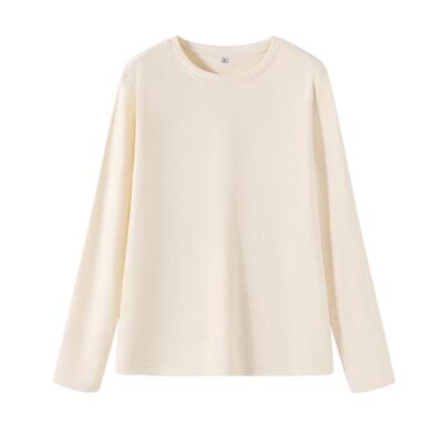 班尼路仿德绒打底衫女2025新款大码胖mm磨毛保暖内搭长袖t恤上衣M