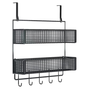 入户门口乱糟糟？宿舍家用门后置物架卧室承重衣服挂架分层收纳架