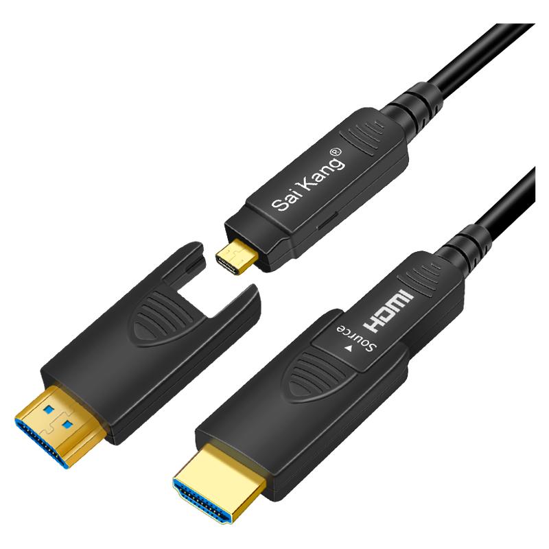 hdmi线光纤4k高清线大小双头穿管