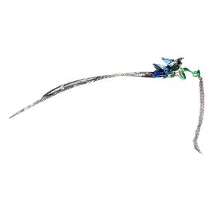 入梦小鸟s925纯银发簪子和田碧玉钗流苏步摇复古装汉服盘发礼品女