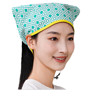 时尚夏天防油烟包头巾女餐饮工作帽饭店服务员食堂防掉发烘培帽子