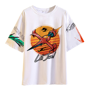 星际牛仔T恤夏短袖赏金猎人周边联名渡边信一郎二次元动漫衣服潮T