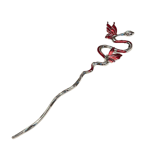 蝴蝶灵蛇发簪女高级感2026新款小众设计独特个性盘发簪子发钗头饰