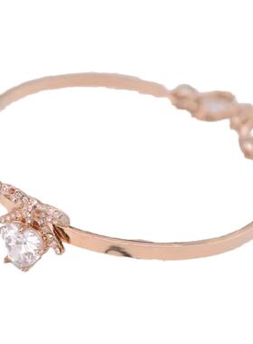 欧美风百搭款锆石镶嵌镀金手环