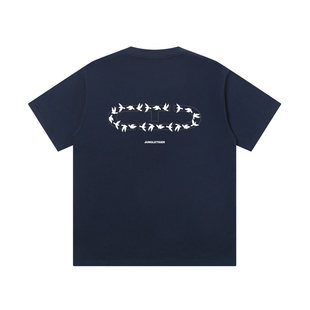 丛林老虎260g重磅和平鸽纯棉t恤男夏季潮牌复古情侣宽松短袖上衣