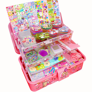 咕卡套装儿童女孩奶油胶贴纸全套豪华版公主礼物礼盒古拉卡片顾卡小孩亲子手工diy古卡咕盘估卡女生手帐