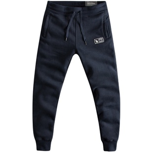 美式风格春秋加绒保暖青年修身束脚裤百搭男士jogger运动休闲卫裤