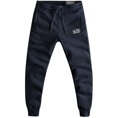 美式加绒保暖青年修身百搭束脚裤