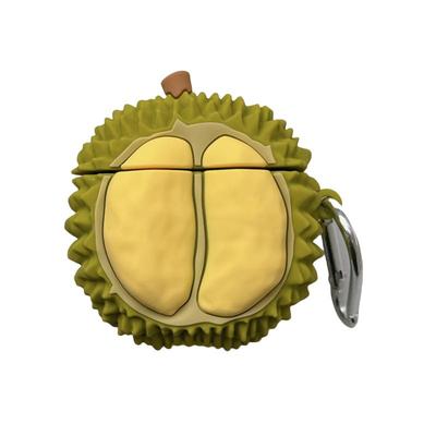 趣味创意立体两房榴莲适用苹果耳机保护套airpodspro2无线蓝牙耳机壳三代airpods4二代ipod耳机套airpods3软