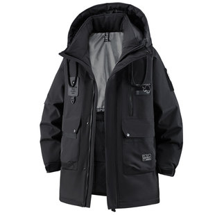 11XL户外大码三防棉衣加肥加大棉袄中长款高个子外套防风防水袄子